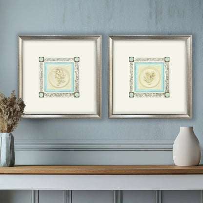 Coral Circles II Wood Framed Wall Art 2PC