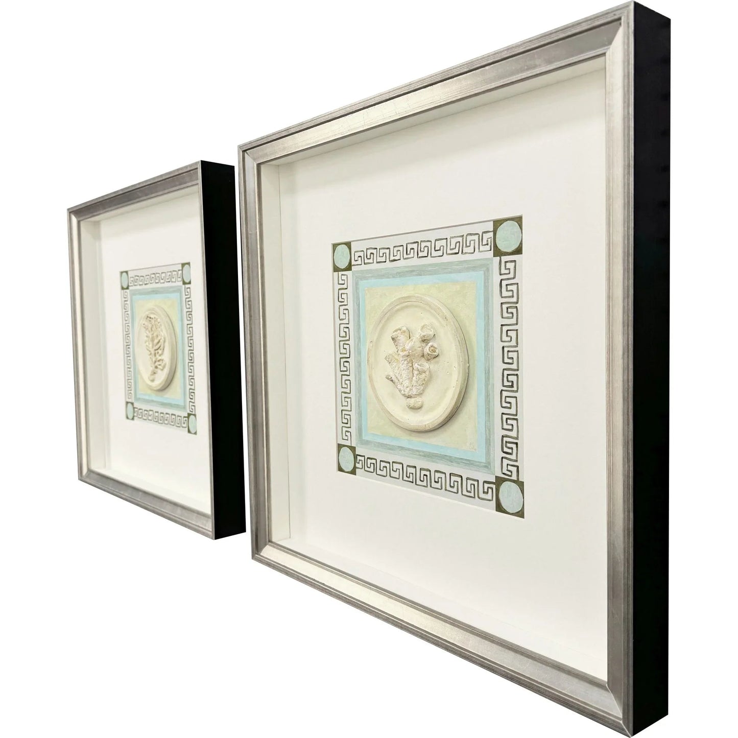 Coral Circles II Wood Framed Wall Art 2PC