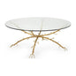 Coral Clear Glass Top Round Coffee Table - LOOMLAN - Chelsea House - Coffee Tables