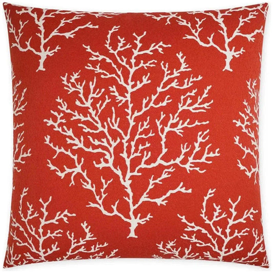 Coral Craze Red Beach Red Large Throw Pillow Insert - LOOMLAN - D.V. Kap - Throw Pillows