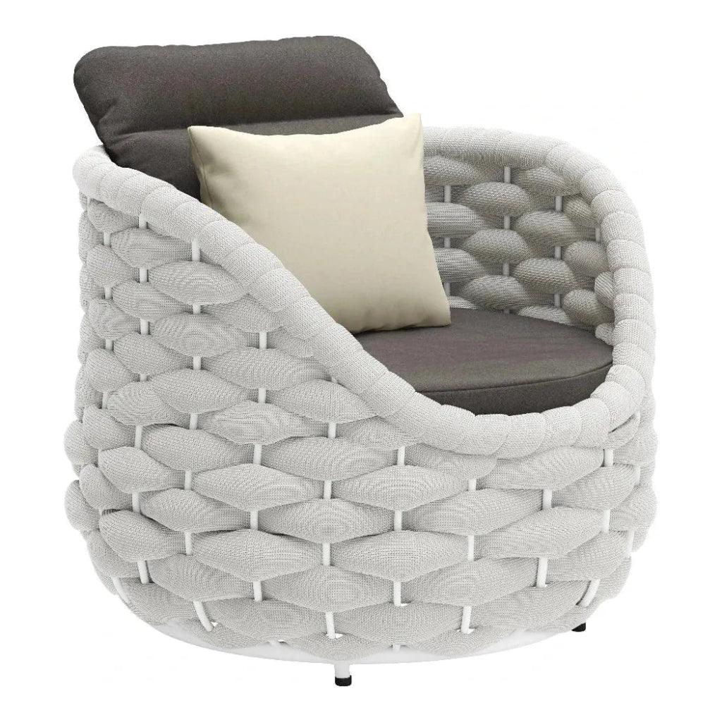 Coral Reef Accent Chair Gray-Outdoor Accent Chairs-Zuo Modern-LOOMLAN