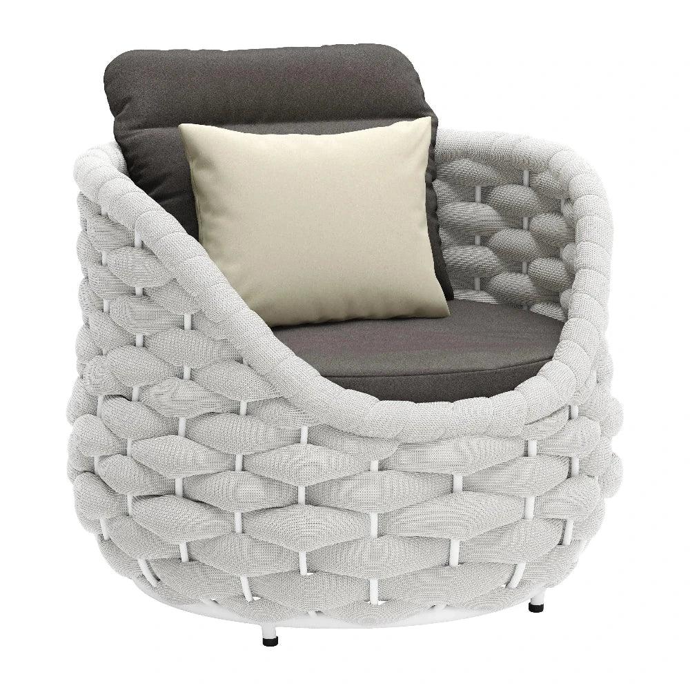 Coral Reef Accent Chair Gray-Outdoor Accent Chairs-Zuo Modern-LOOMLAN