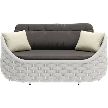 Coral Reef Loveseat Gray - LOOMLAN - Zuo Modern - Outdoor Sofas & Loveseats