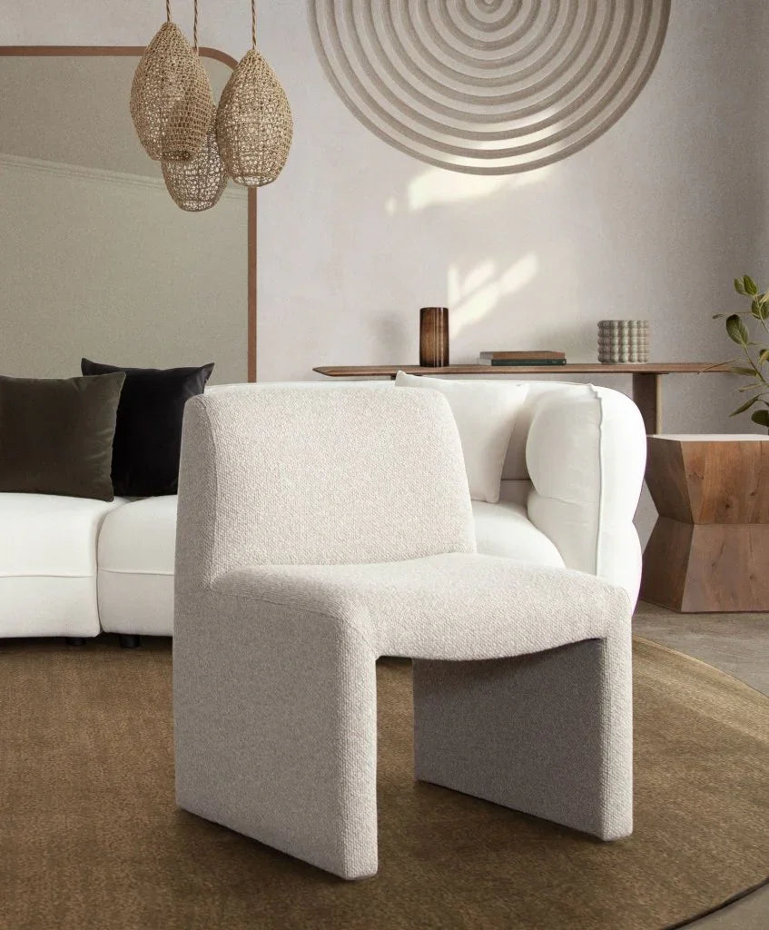 Coral Wheat Fabric Armless Dining Chair - LOOMLAN - Diamond Sofa - Dining Chairs