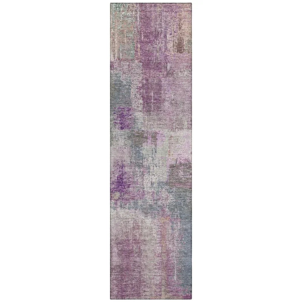 Coralia Purple Washable Indoor - Outdoor Rug - LOOMLAN - LOOMLAN Rugs - Outdoor Rugs