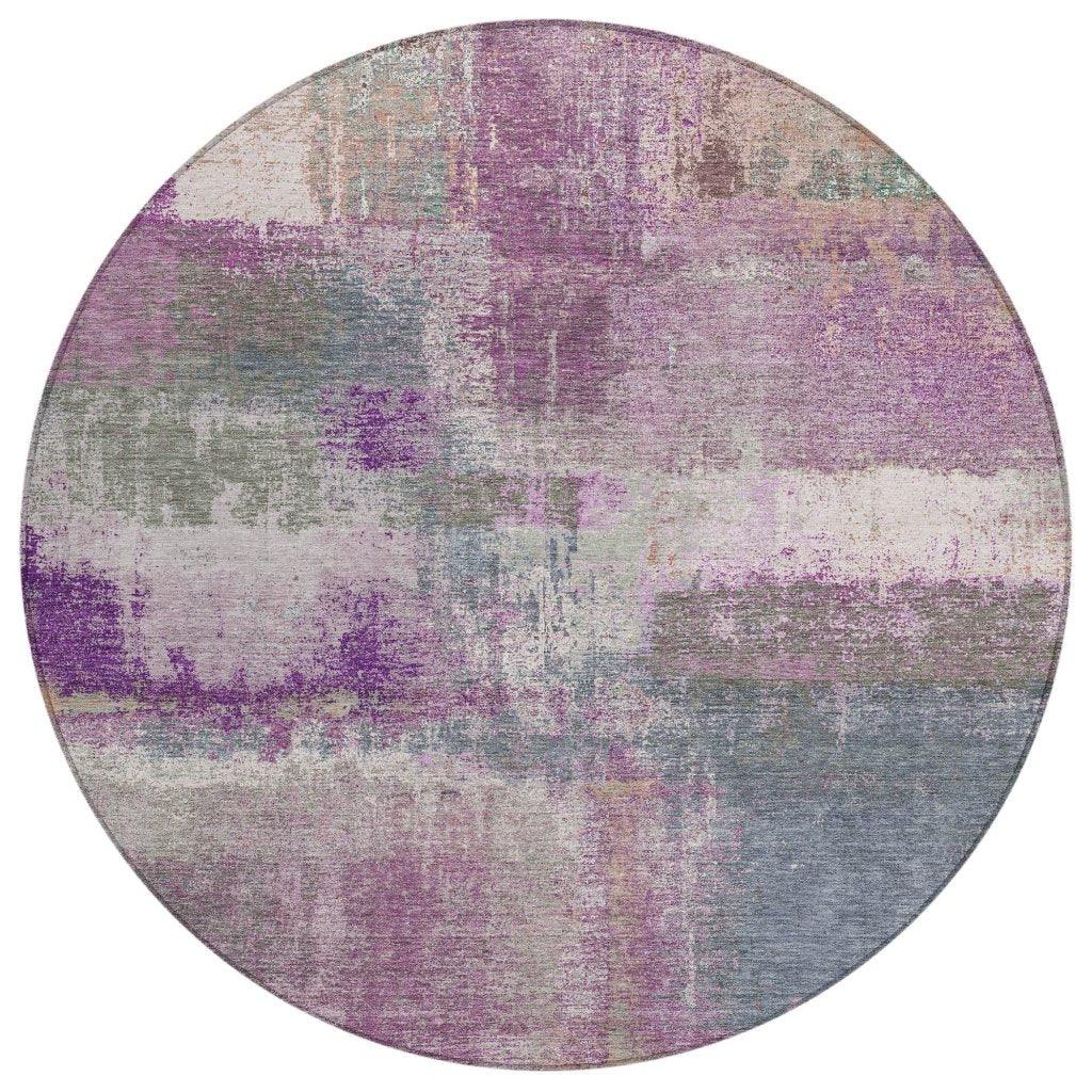Coralia Purple Washable Indoor - Outdoor Rug - LOOMLAN - LOOMLAN Rugs - Outdoor Rugs