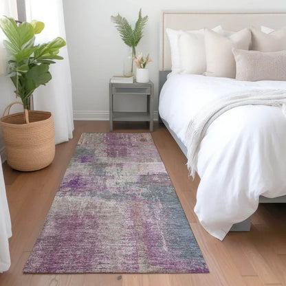 Coralia Purple Washable Indoor - Outdoor Rug - LOOMLAN - LOOMLAN Rugs - Outdoor Rugs