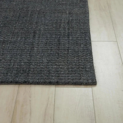 Corb Solid Charcoal Area Rugs For Living Room - LOOMLAN - LOOMLAN - Area Rugs