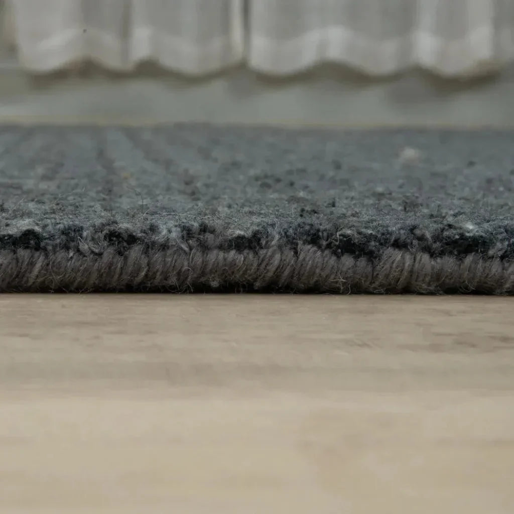 Corb Solid Charcoal Area Rugs For Living Room - LOOMLAN - LOOMLAN - Area Rugs