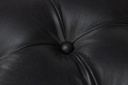 Corbet Tufted Leather Cocktail Ottoman - LOOMLAN - Sarreid - Ottomans