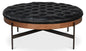 Corbet Tufted Leather Cocktail Ottoman - LOOMLAN - Sarreid - Ottomans