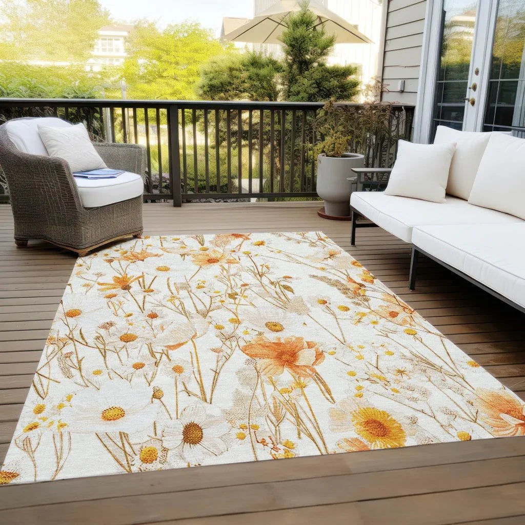 Cordela Ivory Washable Indoor - Outdoor Rug - LOOMLAN - LOOMLAN Rugs - Outdoor Rugs
