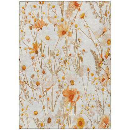 Cordela Ivory Washable Indoor - Outdoor Rug - LOOMLAN - LOOMLAN Rugs - Outdoor Rugs
