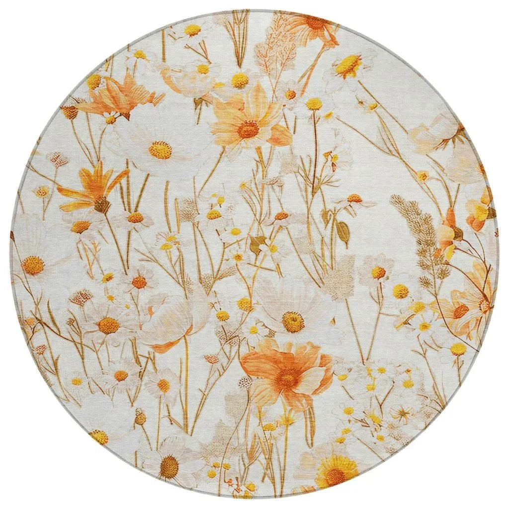 Cordela Ivory Washable Indoor - Outdoor Rug - LOOMLAN - LOOMLAN Rugs - Outdoor Rugs