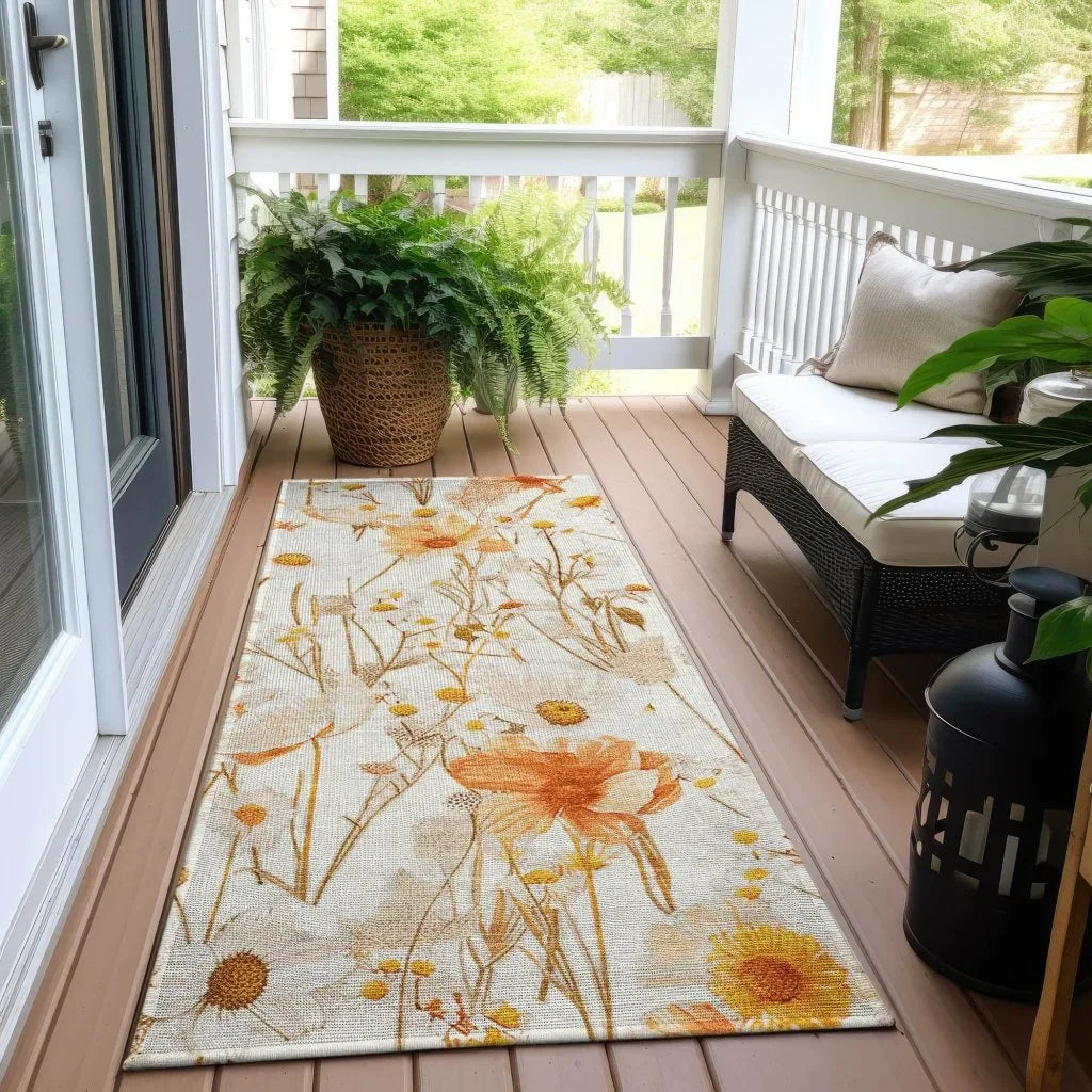 Cordela Ivory Washable Indoor - Outdoor Rug - LOOMLAN - LOOMLAN Rugs - Outdoor Rugs