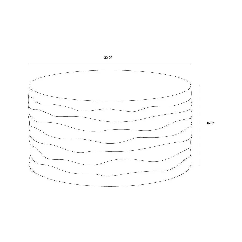 Corey Concrete Outdoor Round Coffee Table-Outdoor Coffee Tables-SUNPAN-LOOMLAN