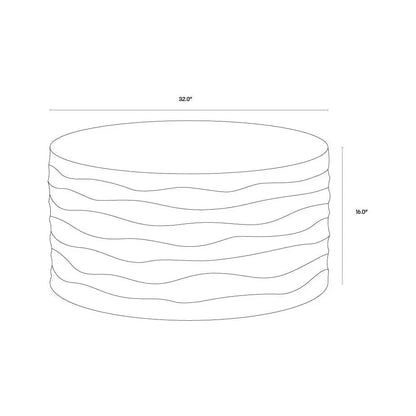 Corey Concrete Outdoor Round Coffee Table-Outdoor Coffee Tables-SUNPAN-LOOMLAN