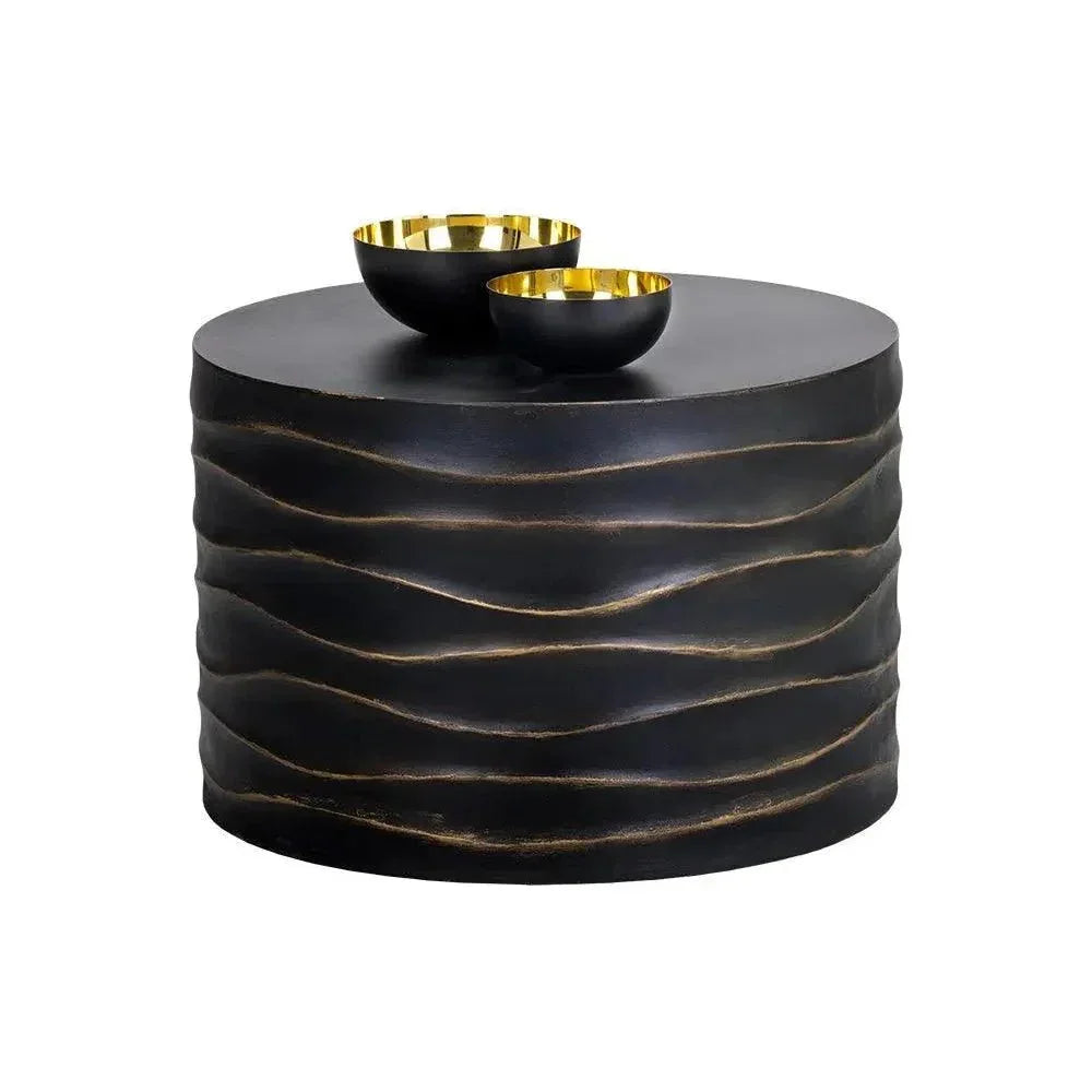 Corey Concrete Outdoor Round Coffee Table-Outdoor Coffee Tables-SUNPAN-LOOMLAN