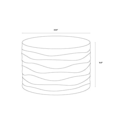 Corey Concrete Outdoor Round Coffee Table-Outdoor Coffee Tables-SUNPAN-LOOMLAN