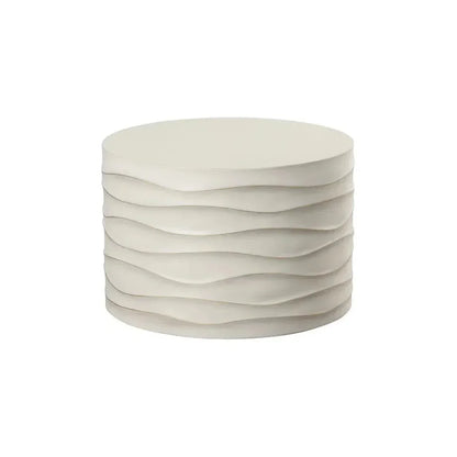 Corey Concrete Outdoor Round Coffee Table-Outdoor Coffee Tables-SUNPAN-Summer Sand-Small-LOOMLAN