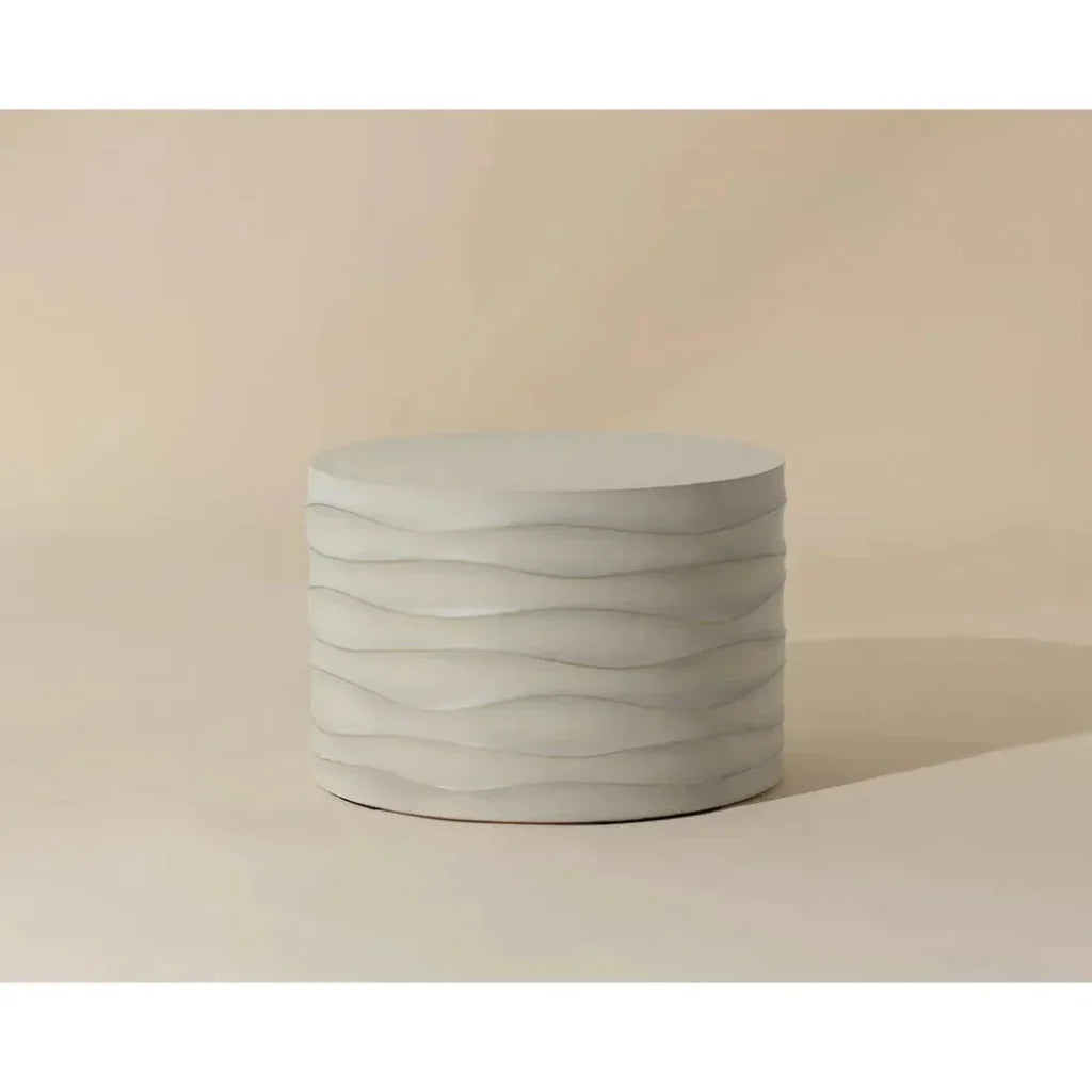 Corey Concrete Outdoor Round Coffee Table-Outdoor Coffee Tables-SUNPAN-LOOMLAN