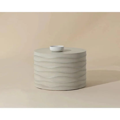 Corey Concrete Outdoor Round Coffee Table-Outdoor Coffee Tables-SUNPAN-LOOMLAN