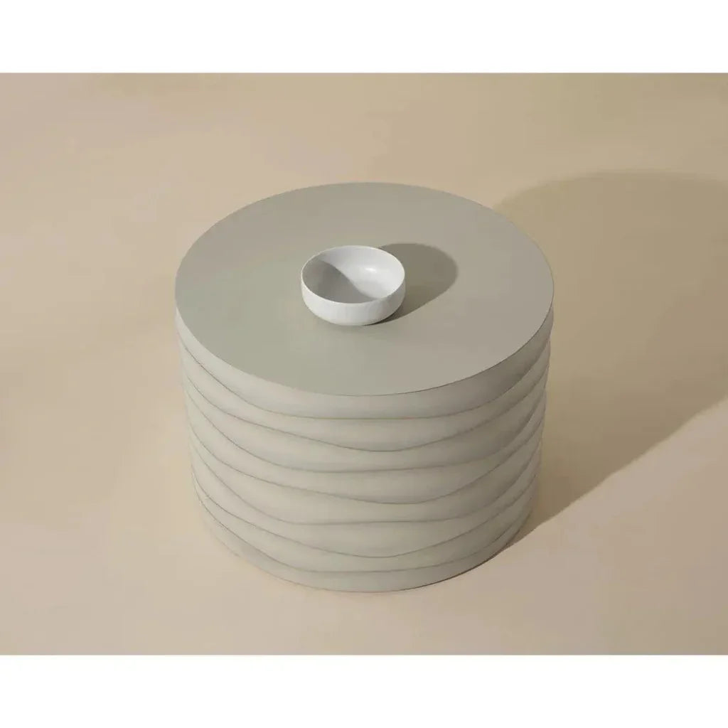 Corey Concrete Outdoor Round Coffee Table-Outdoor Coffee Tables-SUNPAN-LOOMLAN