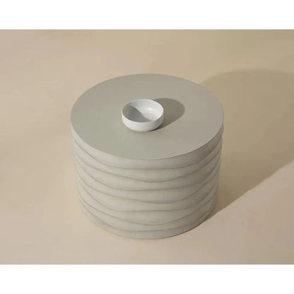 Corey Concrete Outdoor Round Coffee Table-Outdoor Coffee Tables-SUNPAN-LOOMLAN