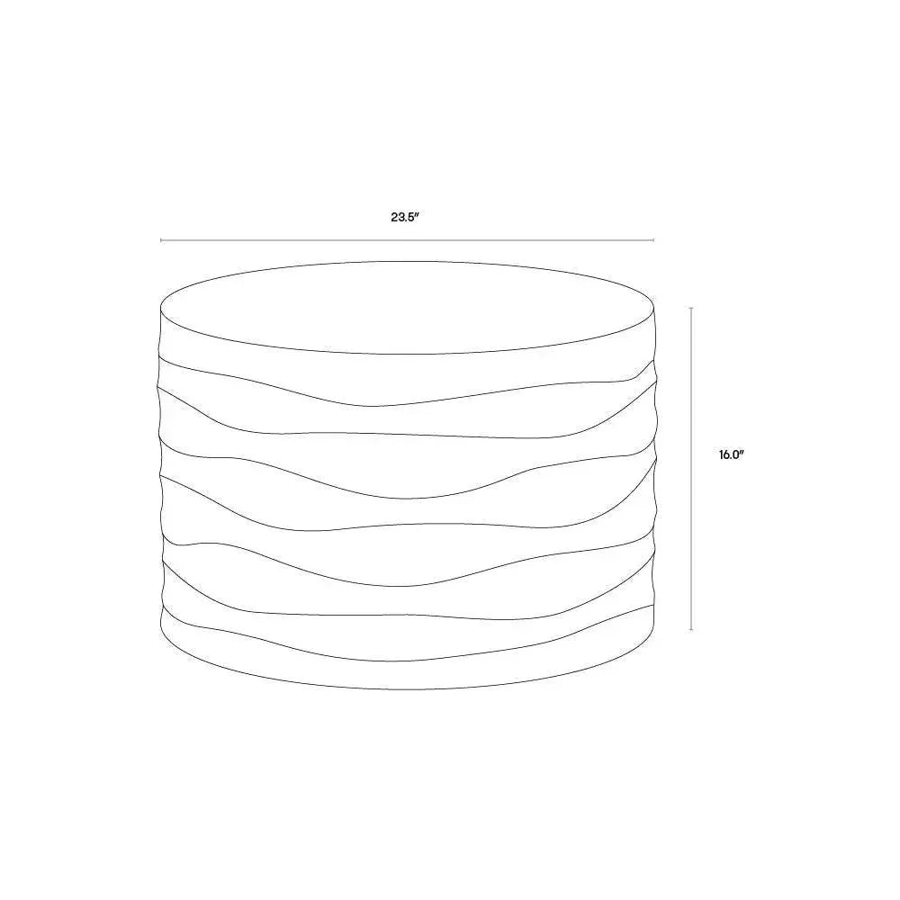 Corey Concrete Outdoor Round Coffee Table-Outdoor Coffee Tables-SUNPAN-LOOMLAN