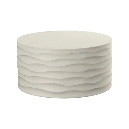 Corey Concrete Outdoor Round Coffee Table-Outdoor Coffee Tables-SUNPAN-Summer Sand-Large-LOOMLAN