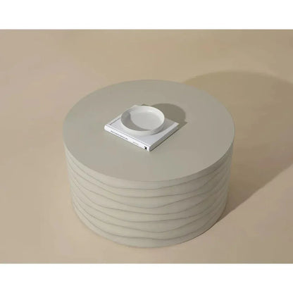 Corey Concrete Outdoor Round Coffee Table-Outdoor Coffee Tables-SUNPAN-LOOMLAN