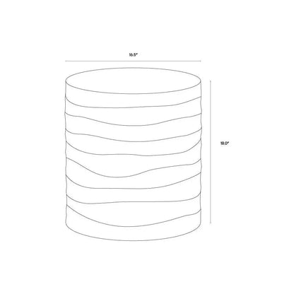 Corey Concrete Outdoor Round End Table - LOOMLAN - SUNPAN - Outdoor Side Tables
