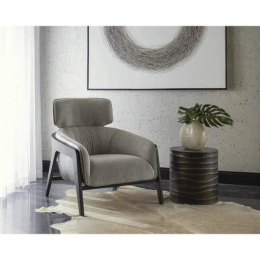 Corey Concrete Outdoor Round End Table - LOOMLAN - SUNPAN - Outdoor Side Tables