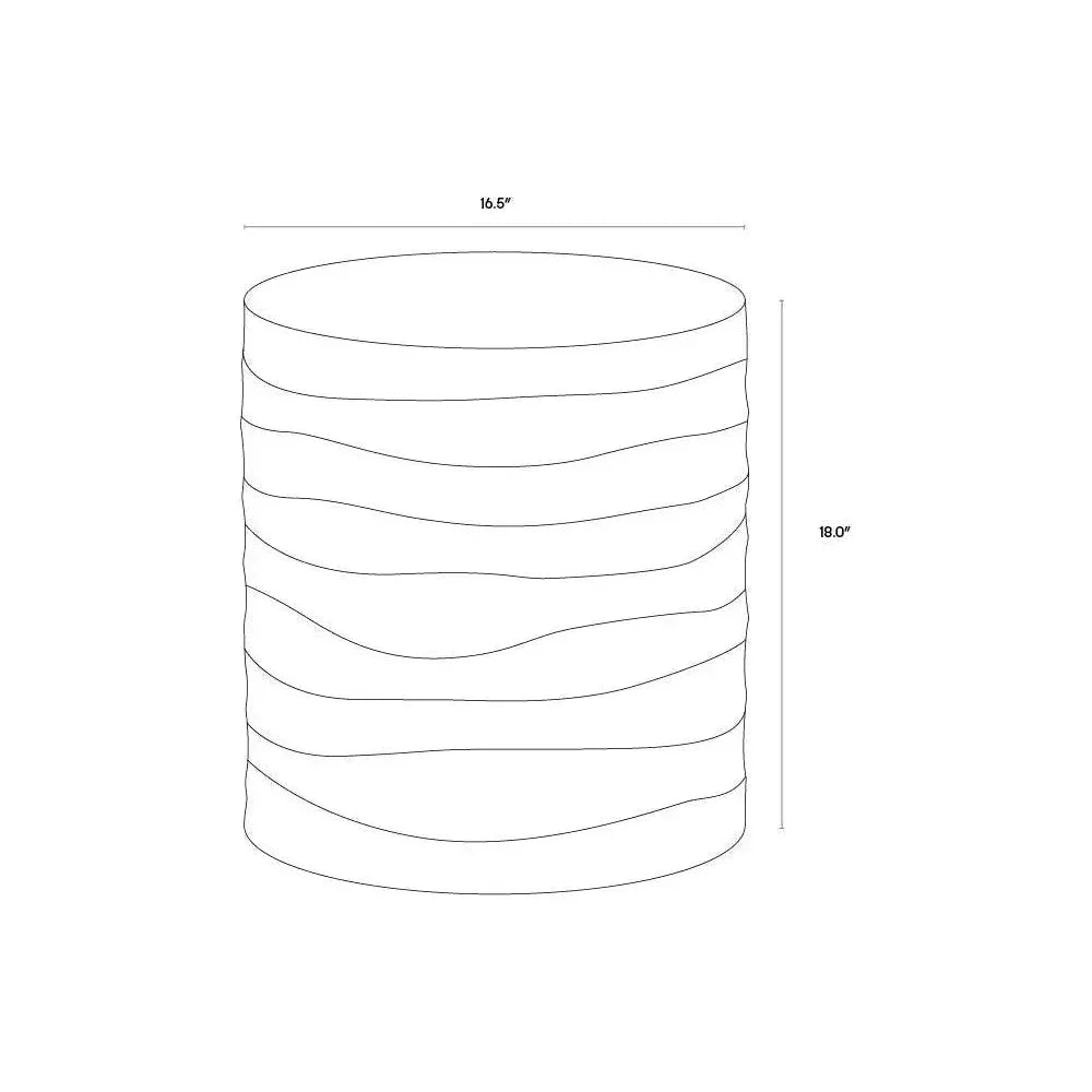 Corey Concrete Outdoor Round End Table - LOOMLAN - SUNPAN - Outdoor Side Tables