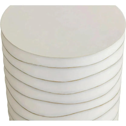 Corey Concrete Outdoor Round End Table - LOOMLAN - SUNPAN - Outdoor Side Tables