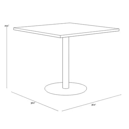 Corina Durable Iron Square Bistro Table-Dining Tables-SUNPAN-LOOMLAN