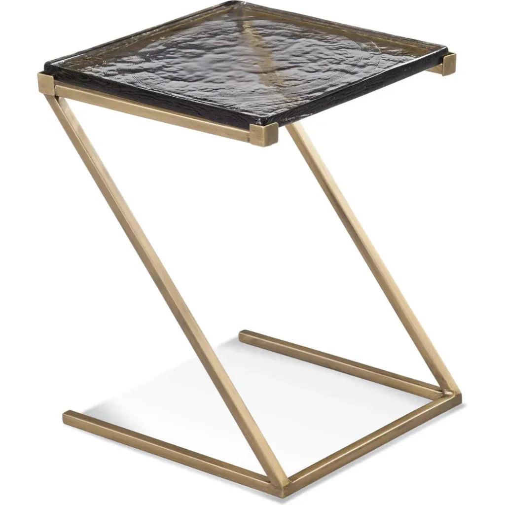 Corina Metal & Cast Glass Square Scatter Table - LOOMLAN - Bassett Mirror - Side Tables