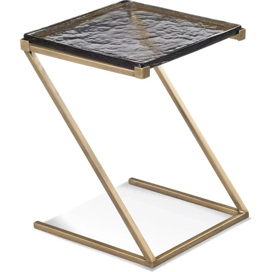 Corina Metal & Cast Glass Square Scatter Table - LOOMLAN - Bassett Mirror - Side Tables