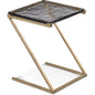 Corina Metal & Cast Glass Square Scatter Table - LOOMLAN - Bassett Mirror - Side Tables
