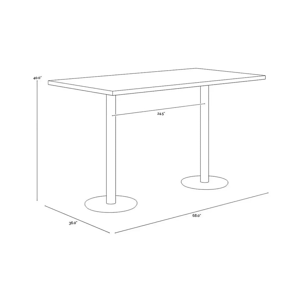 Corina ModernDurable Iron Bar Table - LOOMLAN - SUNPAN - Bar Tables