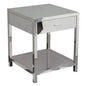 Corleo One Drawer Steel Accent Table - LOOMLAN - Diamond Sofa - Side Tables