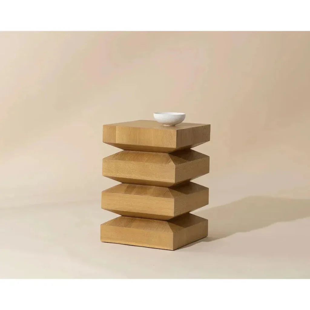 Cormac Wooden Square End Table - LOOMLAN - SUNPAN - Side Tables