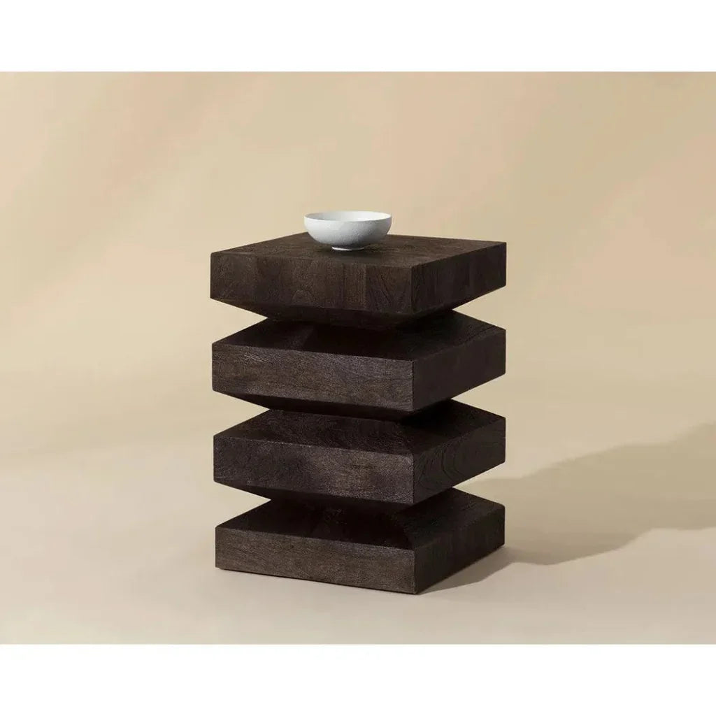 Cormac Wooden Square End Table - LOOMLAN - SUNPAN - Side Tables
