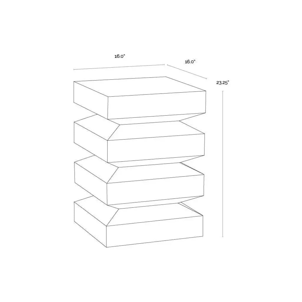 Cormac Wooden Square End Table - LOOMLAN - SUNPAN - Side Tables