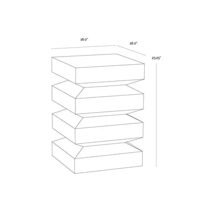 Cormac Wooden Square End Table - LOOMLAN - SUNPAN - Side Tables