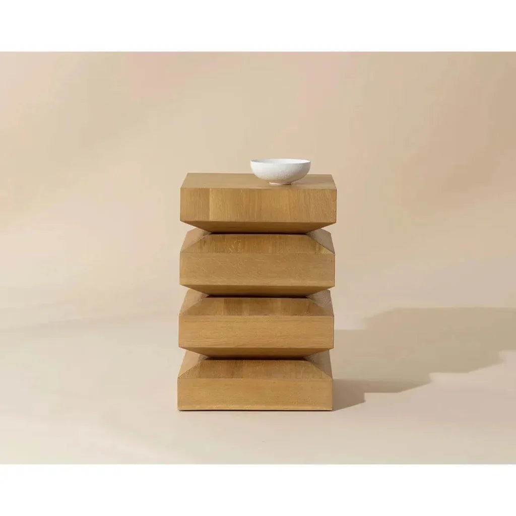 Cormac Wooden Square End Table - LOOMLAN - SUNPAN - Side Tables
