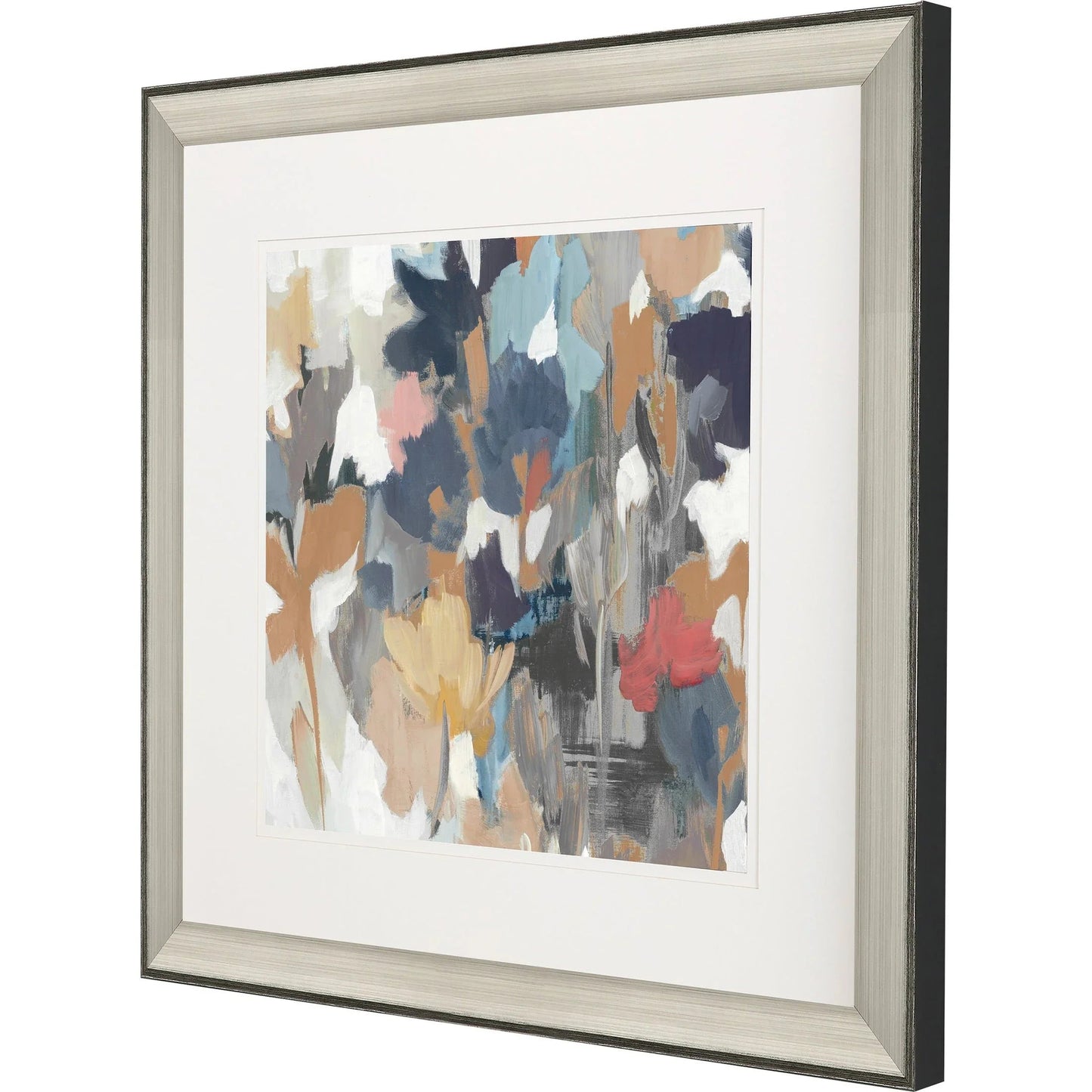 Corner Flower Stand Blue Framed Wall Art