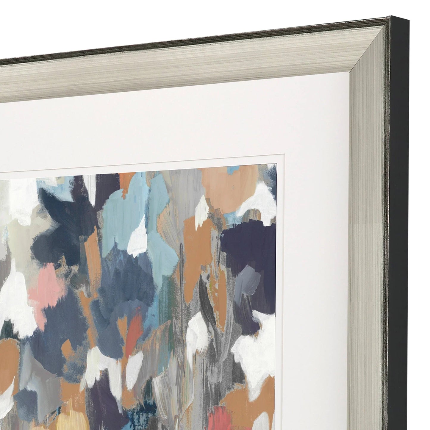 Corner Flower Stand Blue Framed Wall Art