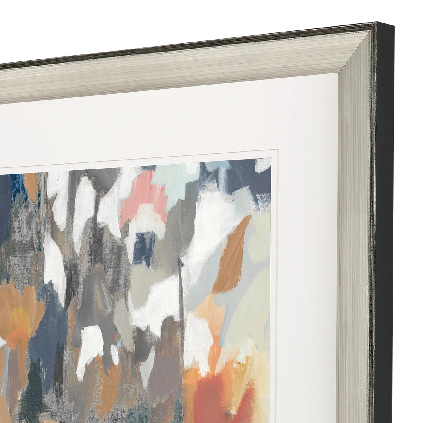 Corner Flower Stand Blue Framed Wall Art