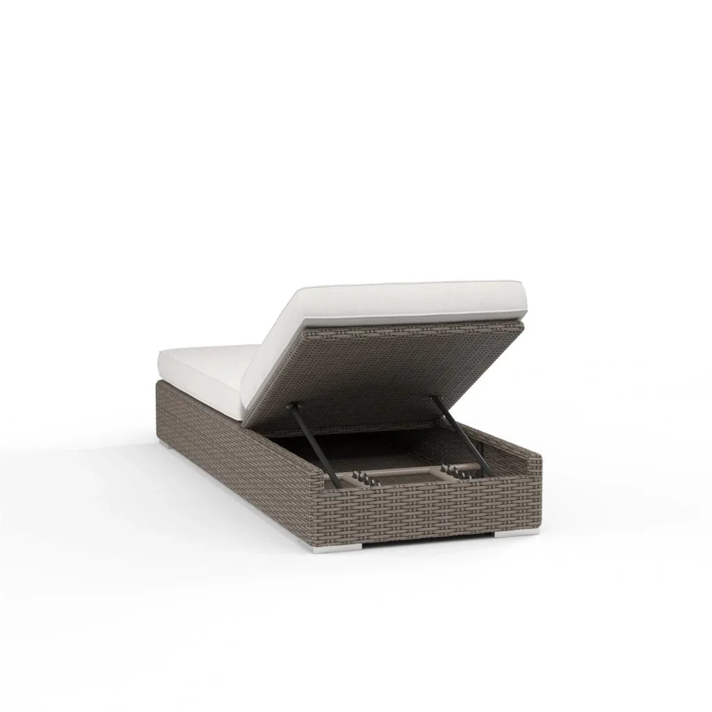 Coronado Sunbrella Adjustable Outdoor Chaise-Outdoor Chaises-Sunset West-LOOMLAN